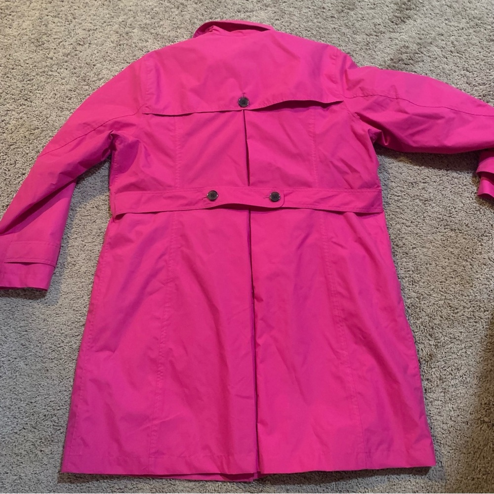 Lands’ End Pink Trench Coat Jacket XL - Picture 8 of 8